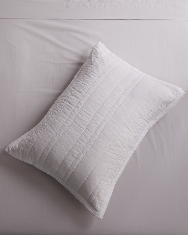 Organic Cotton Stripe Stitch Quilted Sham Set
