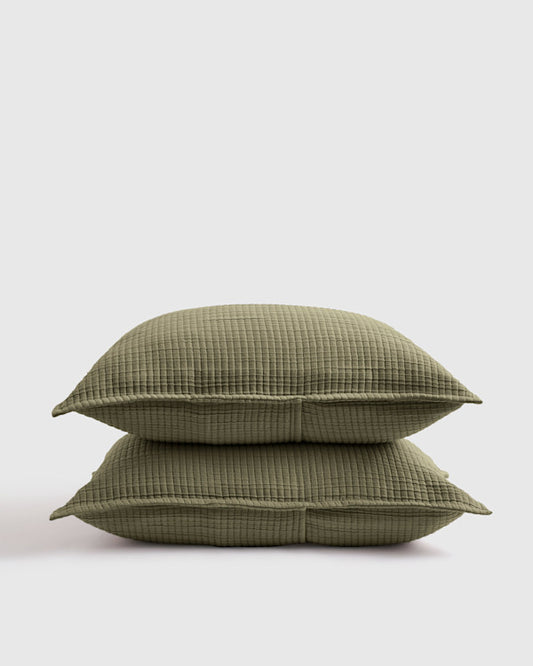 Organic Ribbed Cotton Shams