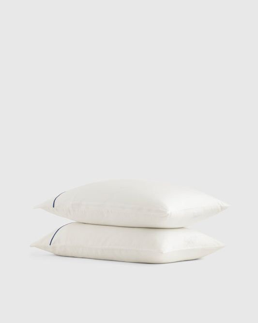 Luxury Organic Sateen Embroidered Pillowcase Set