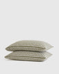 European Linen Gingham Pillowcase Set