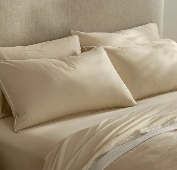 Signature Vintage Washed &quot;No Flat Sheet&quot; Sheet Set