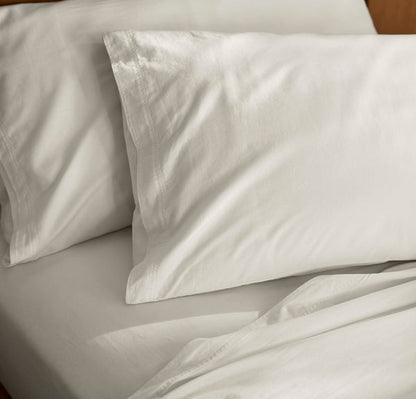 Signature Vintage Washed &quot;No Flat Sheet&quot; Sheet Set